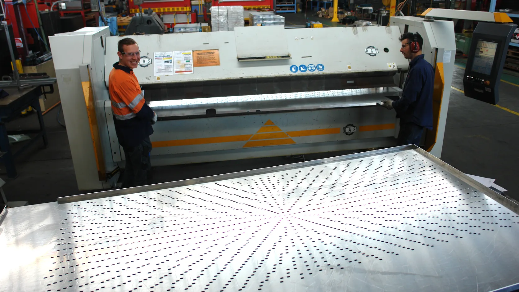 CNC fibre laser cutting steel — precision metal fabrication at Eurotech International, Melbourne